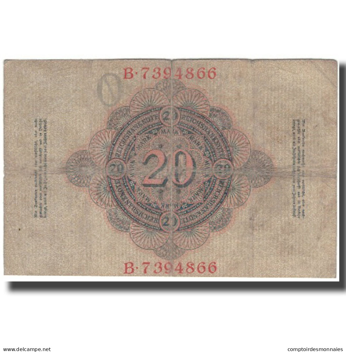 Billet, Allemagne, 20 Mark, 1908, KM:31, TB - 20 Mark