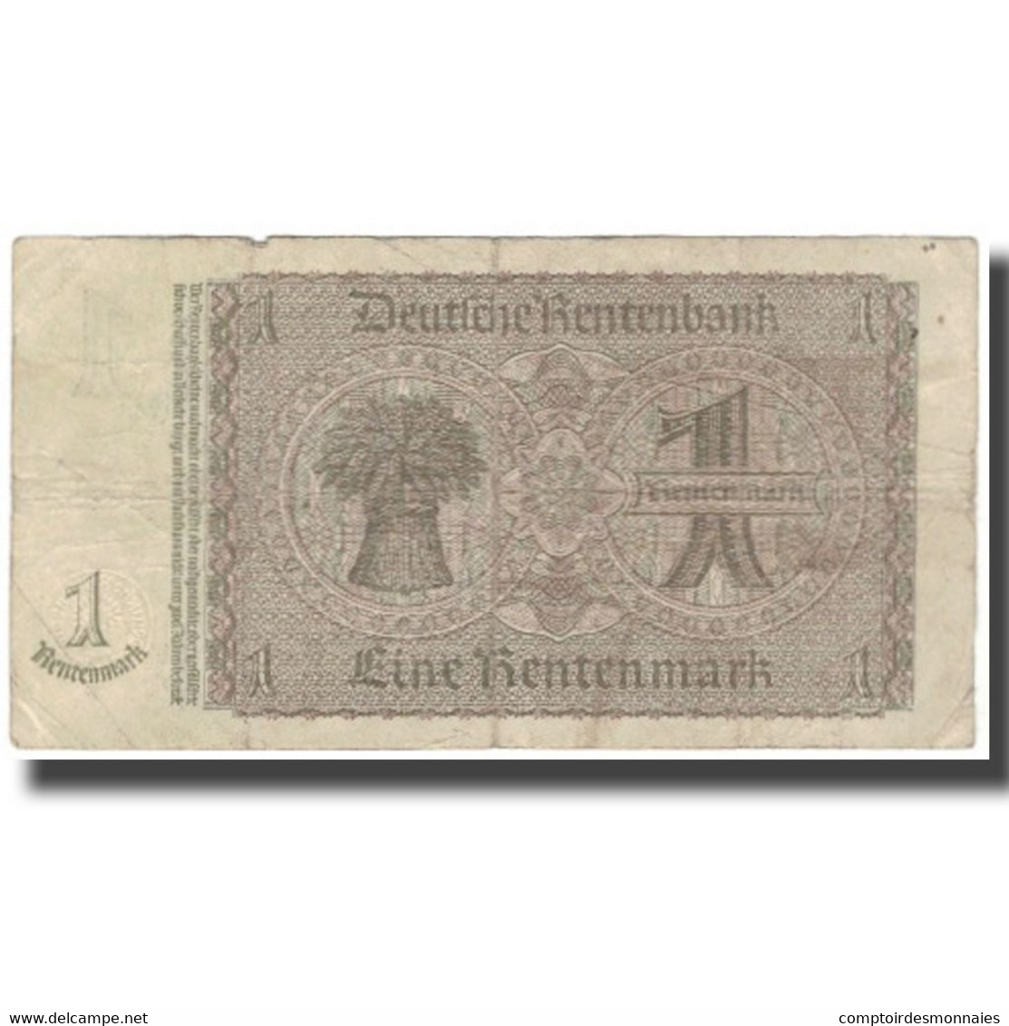 Billet, Allemagne, 1 Rentenmark, 1937, KM:173b, B+ - 1 Rentenmark