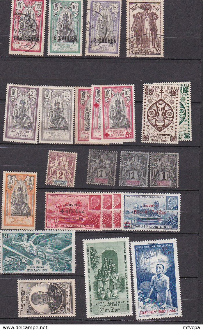 Ou025 INDE  Lot De Timbres N*, N,  (O) 2 Scans - Other & Unclassified