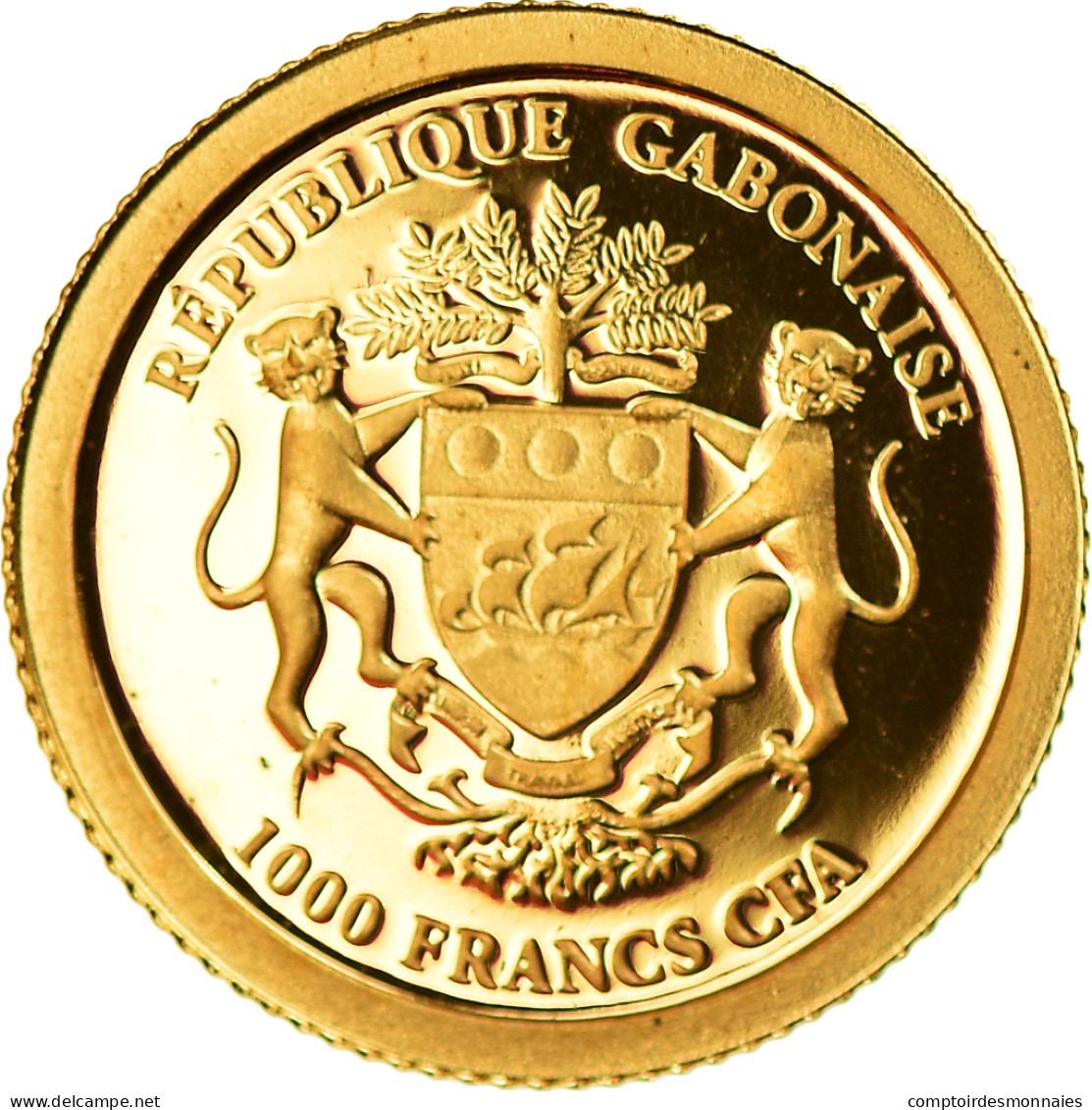 Monnaie, Gabon, Première Guerre Mondiale, 1000 Francs, 2014, FDC, Or - Gabón