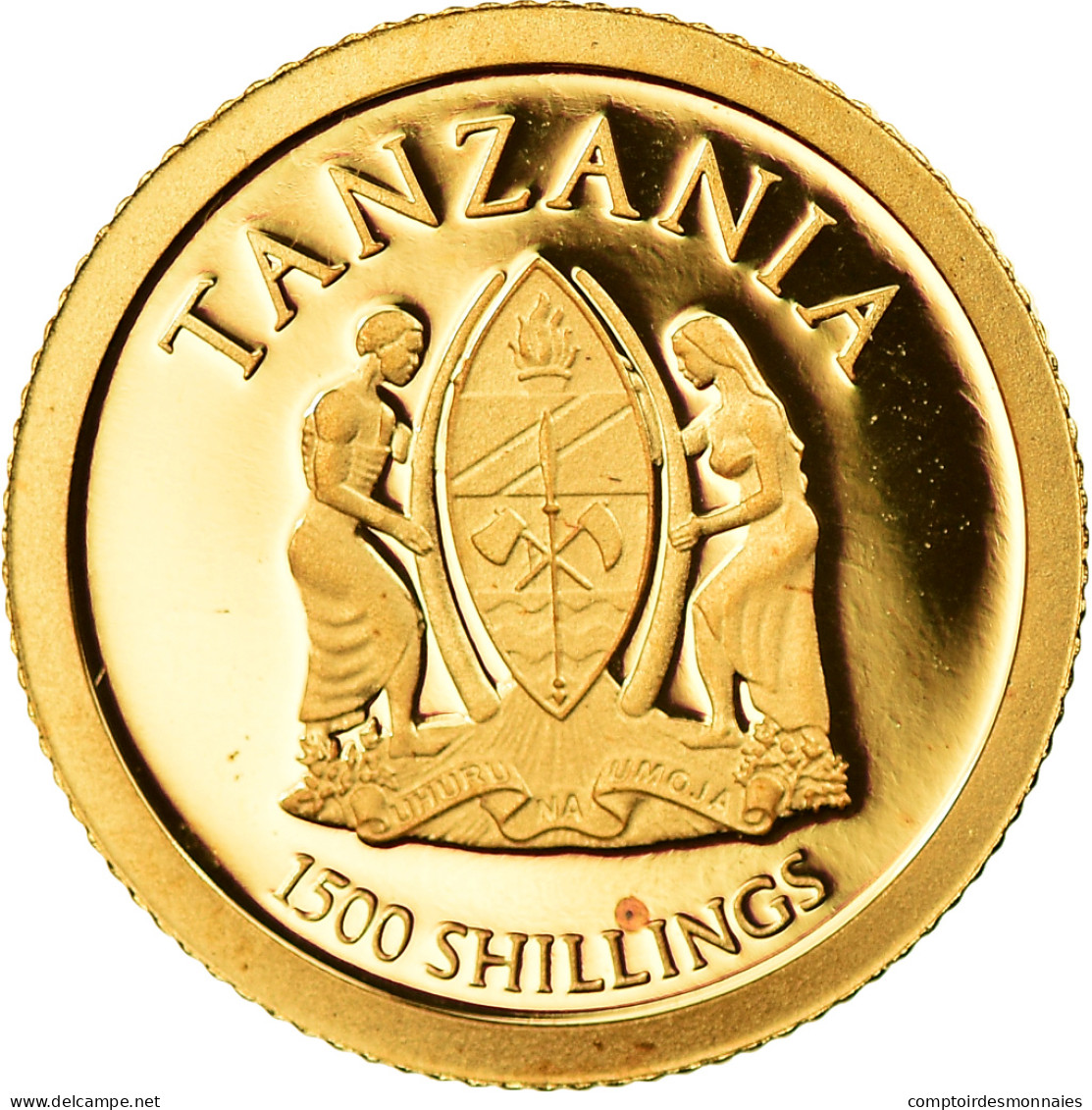 Monnaie, Tanzania, 1500 Shillings, 2014, FDC, Or, KM:62 - Tanzania