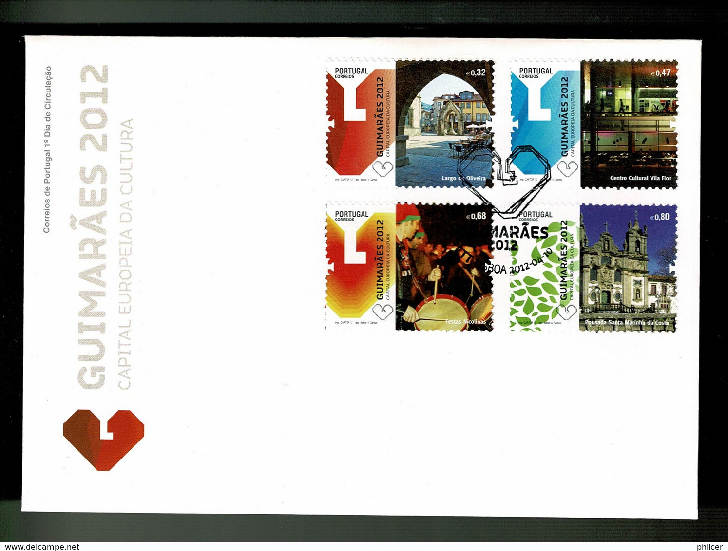 Portugal, 2012, FDC Guimarães 2012, Carimbo Lisboa - FDC