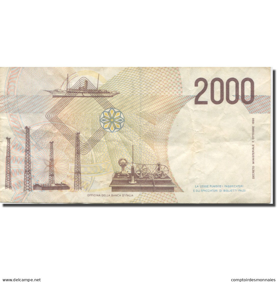 Billet, Italie, 2000 Lire, 1990-1992, Undated (1990-92), KM:115, TB - 2.000 Lire