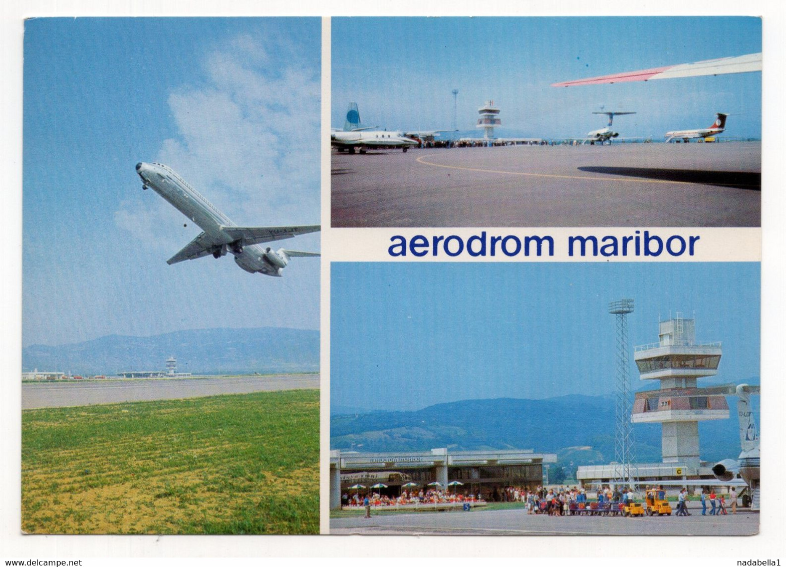 1970 YUGOSLAVIA,SLOVENIA,MARIBOR AIRPORT,ILLUSTRATED POSTCARD,MIN - Slovenia