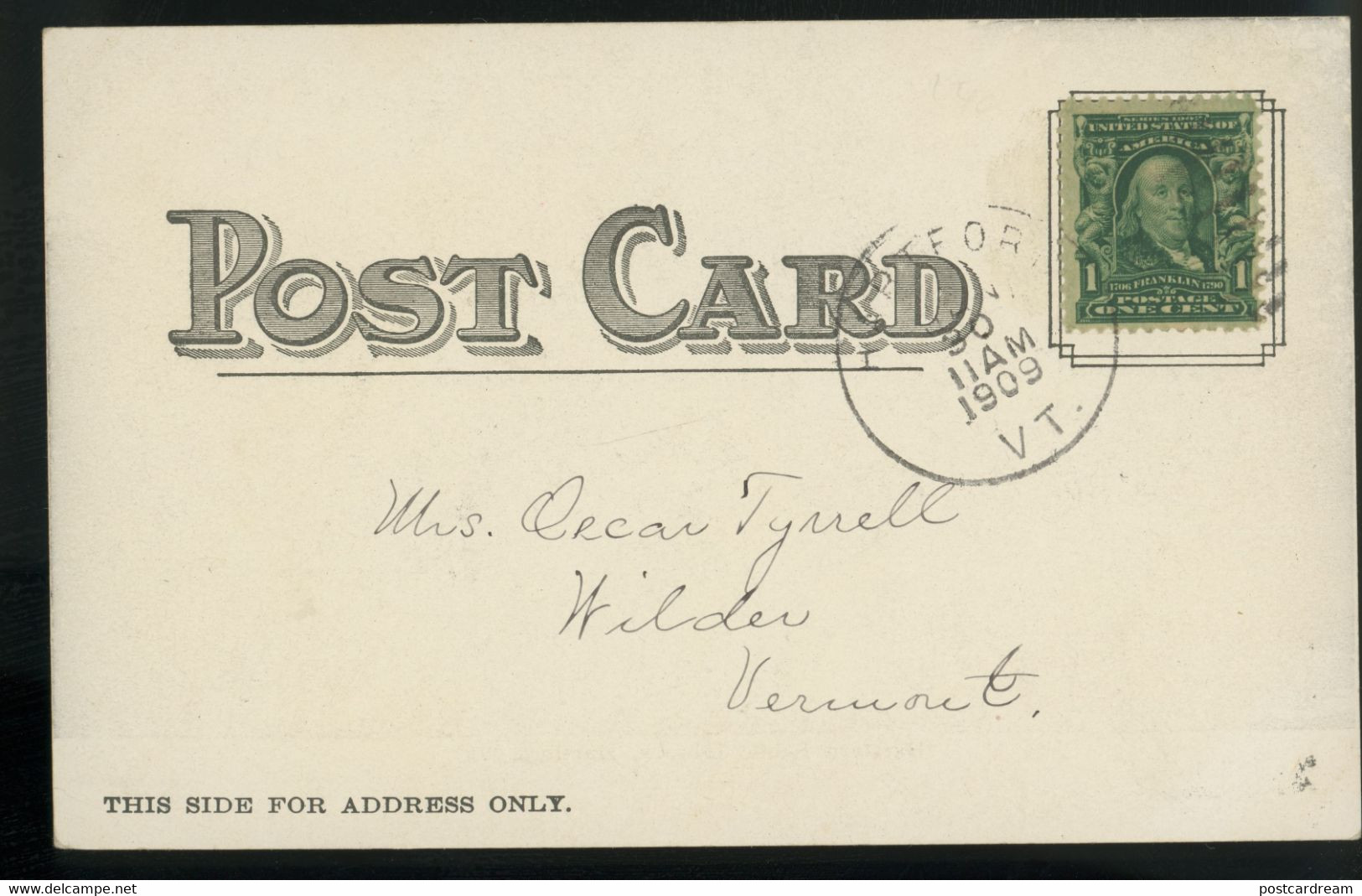 Hartford Connecticut, Public Library 1909 Original Postcard Undivided Back - Hartford