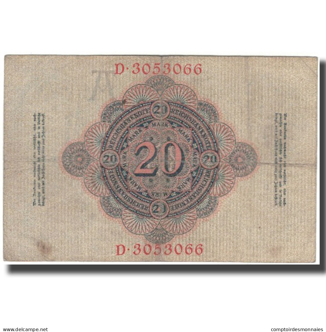 Billet, Allemagne, 20 Mark, 1908, KM:31, TB+ - 20 Mark