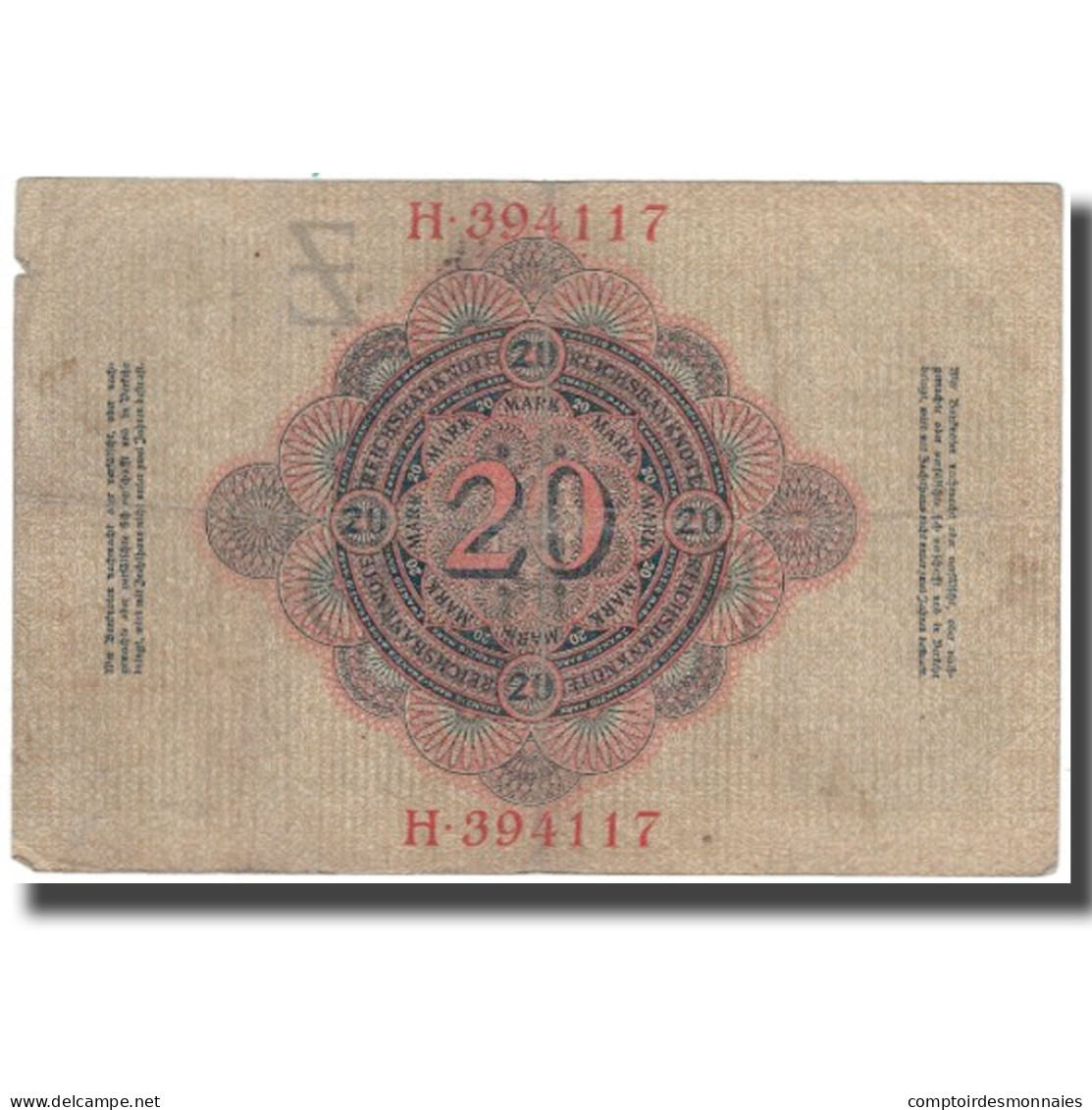 Billet, Allemagne, 20 Mark, 1910, KM:40a, TB+ - 20 Mark