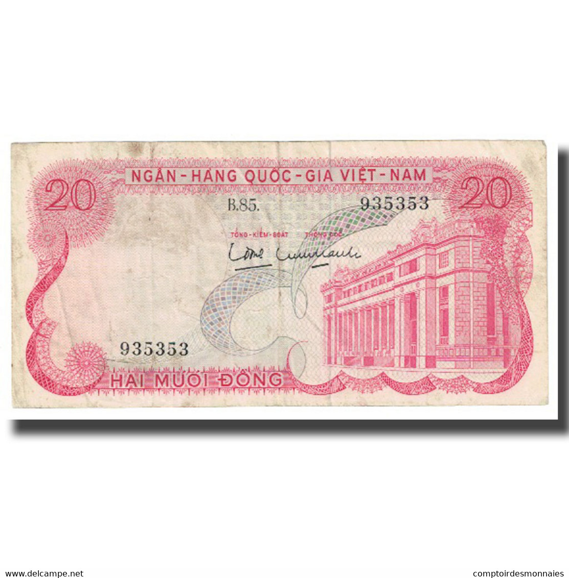 Billet, South Viet Nam, 20 D<ox>ng, KM:24a, TB - Vietnam