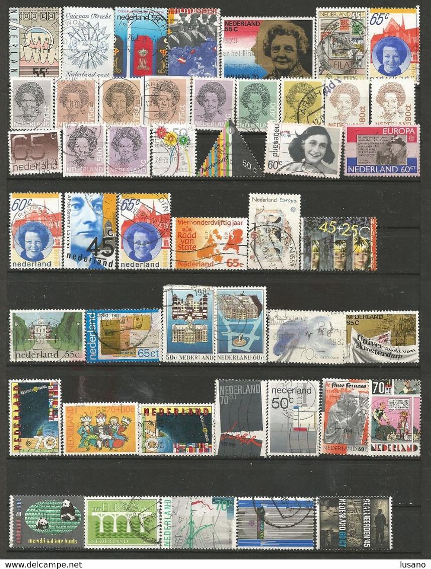 Pays-Bas - Collection de timbres oblitérés tous différents - quelques 2ème choix