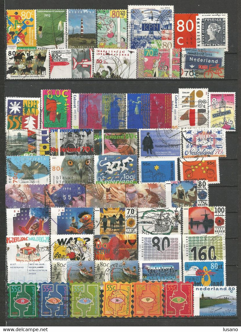 Pays-Bas - Collection de timbres oblitérés tous différents - quelques 2ème choix