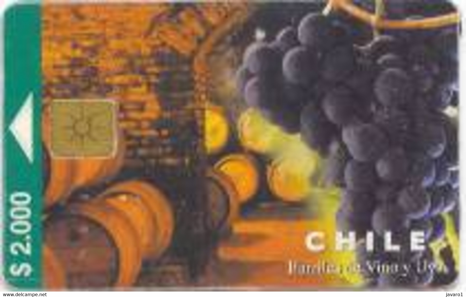 CHILI : CHITC13 $2000 Vats Barriles De Vino Y Uva Grapefruit USED - Chile