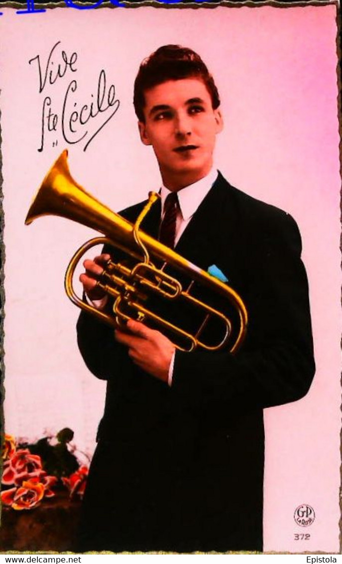 ► Carte Postale  - Instrument à Vent - Homme Avec TUBA - Années 30s - Instruments De Musique