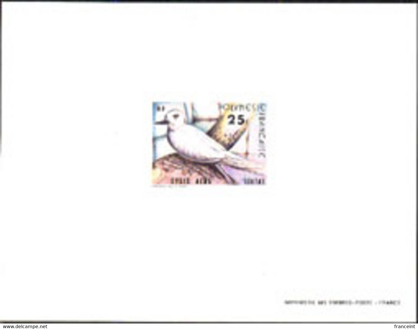 FRENCH POLYNESIA (1980) White Sea-swallow. Deluxe Sheet. Scott No 337, Yvert No 156. - Non Dentelés, épreuves & Variétés