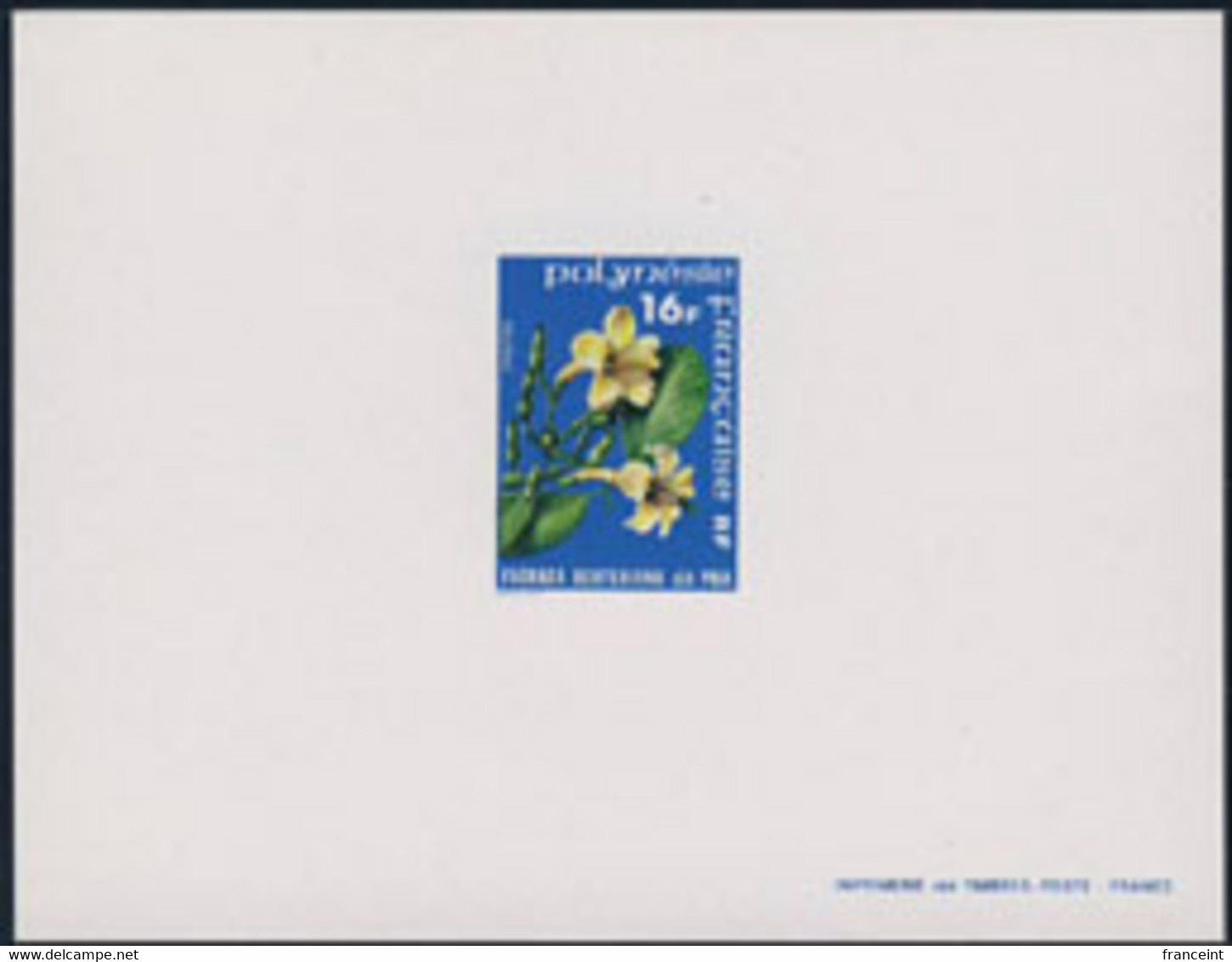 FRENCH POLYNESIA (1979) Pua. Deluxe Sheet. Scott No 302, Yvert No 120. - Imperforates, Proofs & Errors