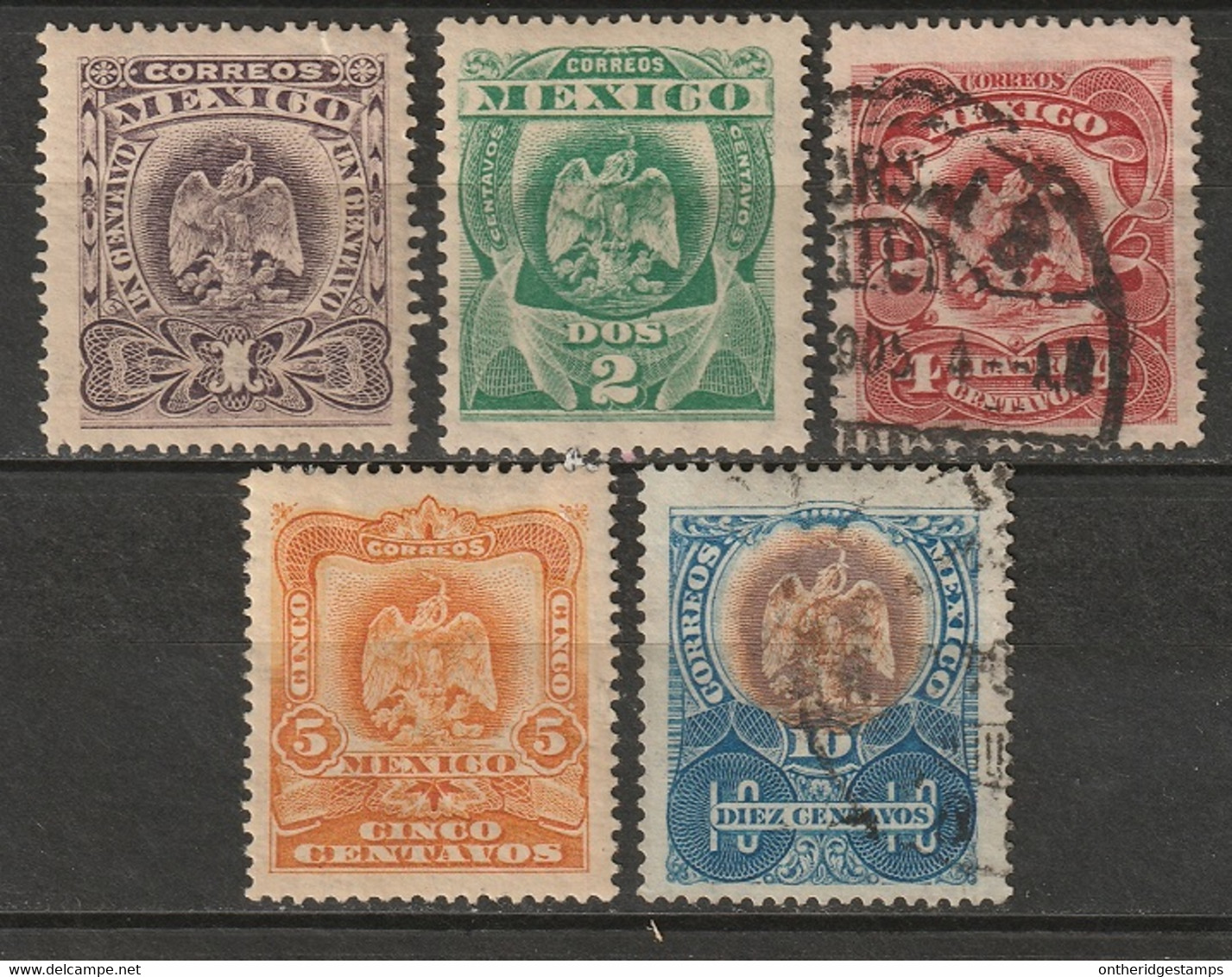 Mexico 1903 Sc 304-8  Partial Set Most MH* Disturbed Gum/used - Mexico