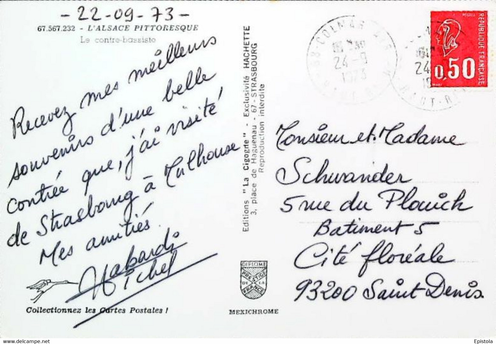 ► Carte Postale  - Instrument à Vent Ancien -   Contrebasse à Vent ( Contretuba Contrabass Bugle)  - Alsace - Musikinstrumente