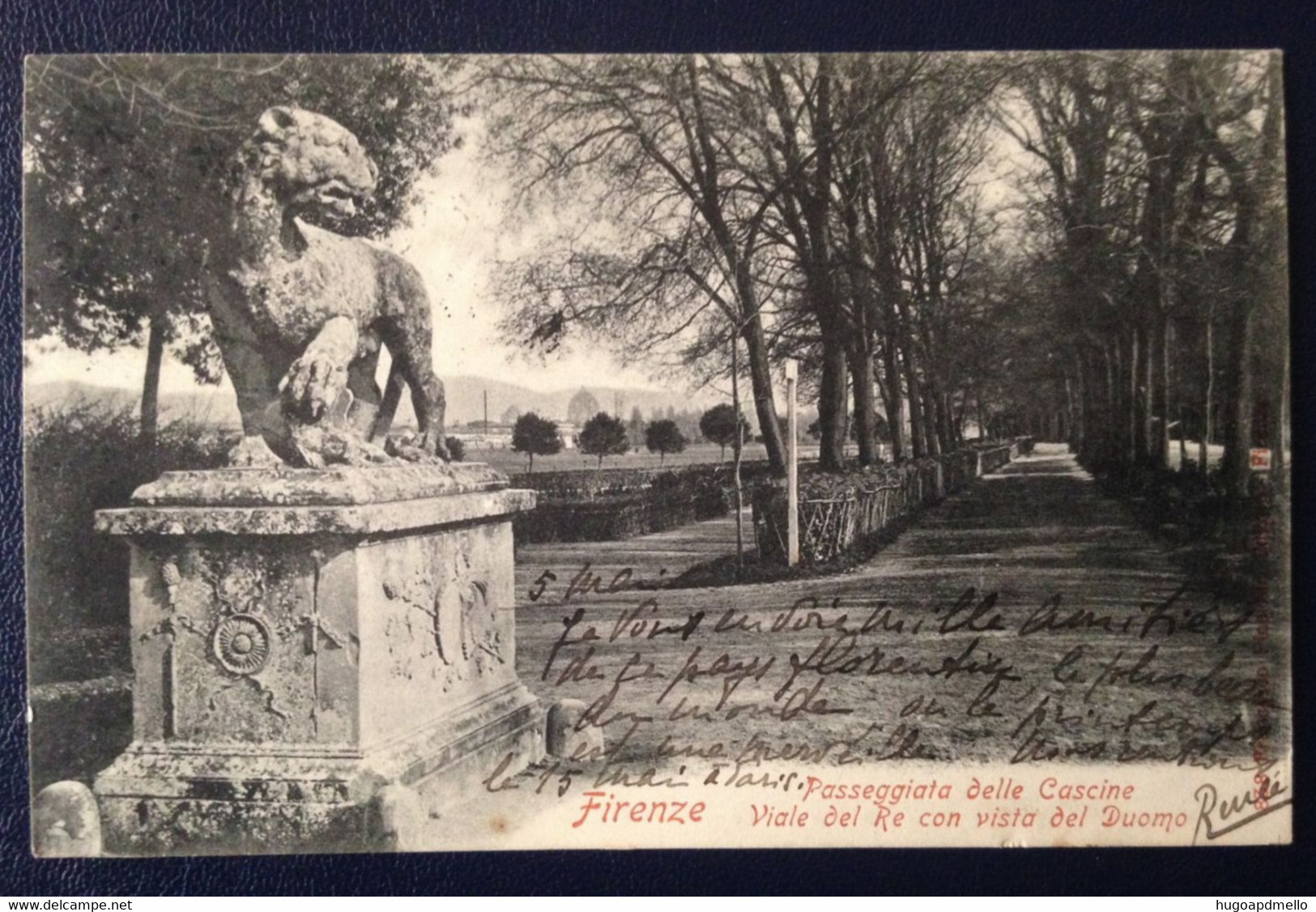 Italy, Circulated Postcard To France, « FIRENZE », 1906 - Parks & Gärten