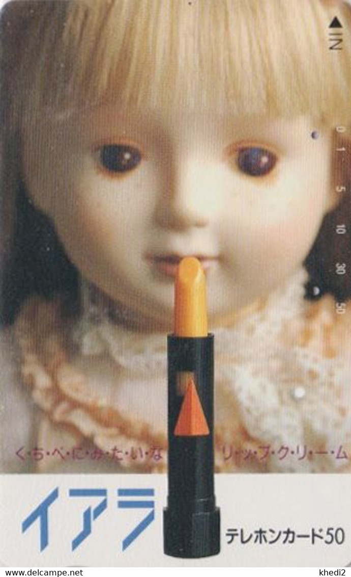 Télécarte JAPON / 110-37336 - JOUET - POUPEE & Rouge à Lèvres - DOLL Puppet & Lipstick - Toy JAPAN Phonecard - 74 - Juegos