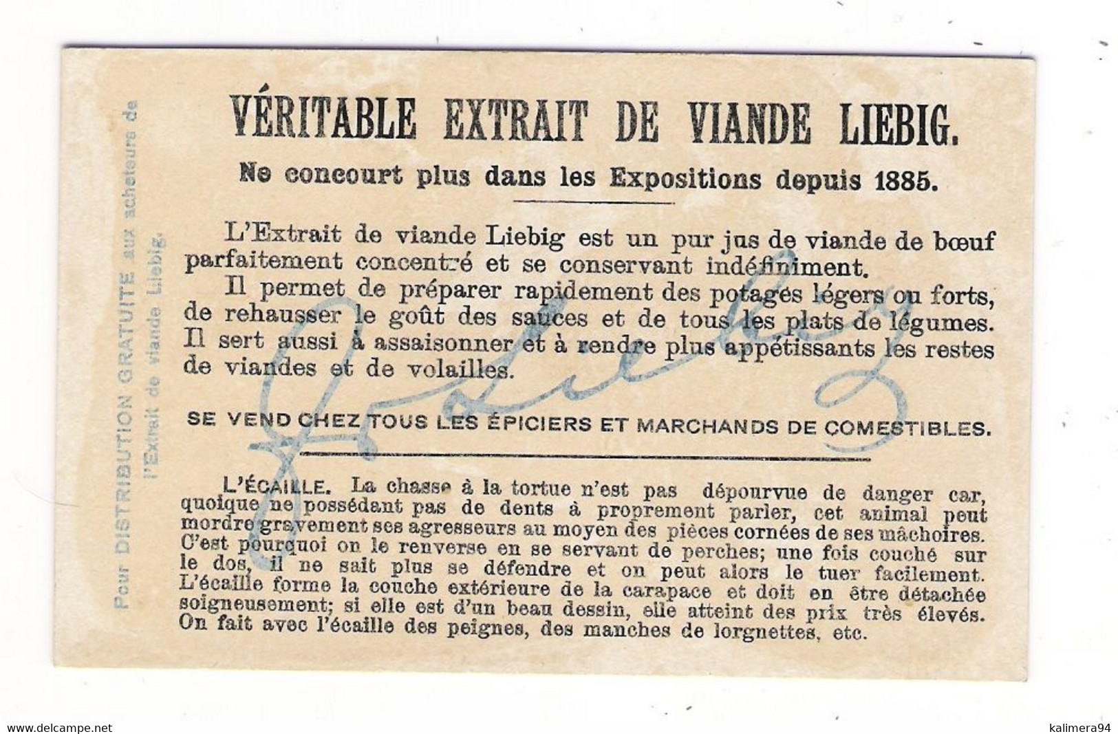 L' ECAILLE / CHASSE  À  LA  TORTUE  +  FABRICATION  DE  MENUS  OBJETS ( Peignes, Manches De Lorgnettes ) / Chromo LIEBIG - Artigianato