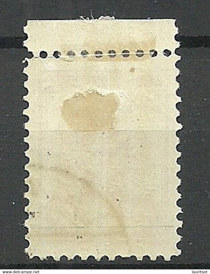 LETTLAND Latvia 1919 Michel 3 A With 1 Line Only O - Letland