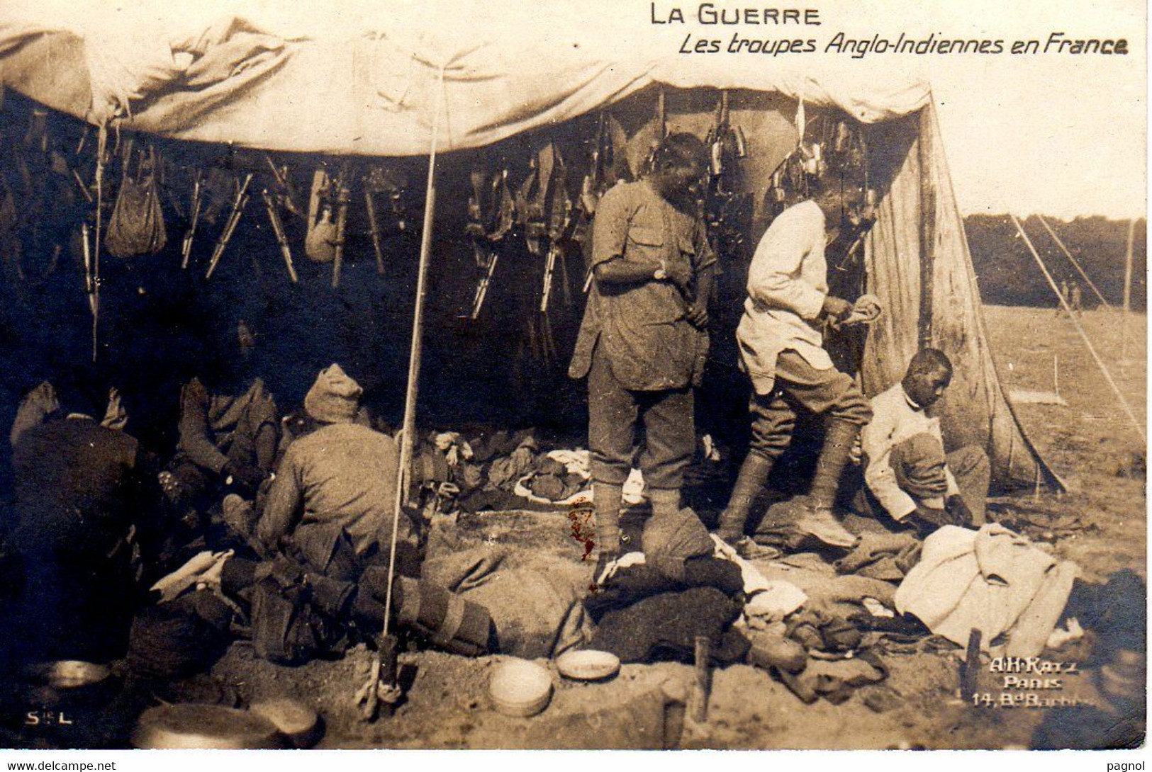 Guerre 14-18 : Armée Indiennes : Les Troupes Anglo-Indiennes En France ( Carte-photo ) - Guerre 1914-18