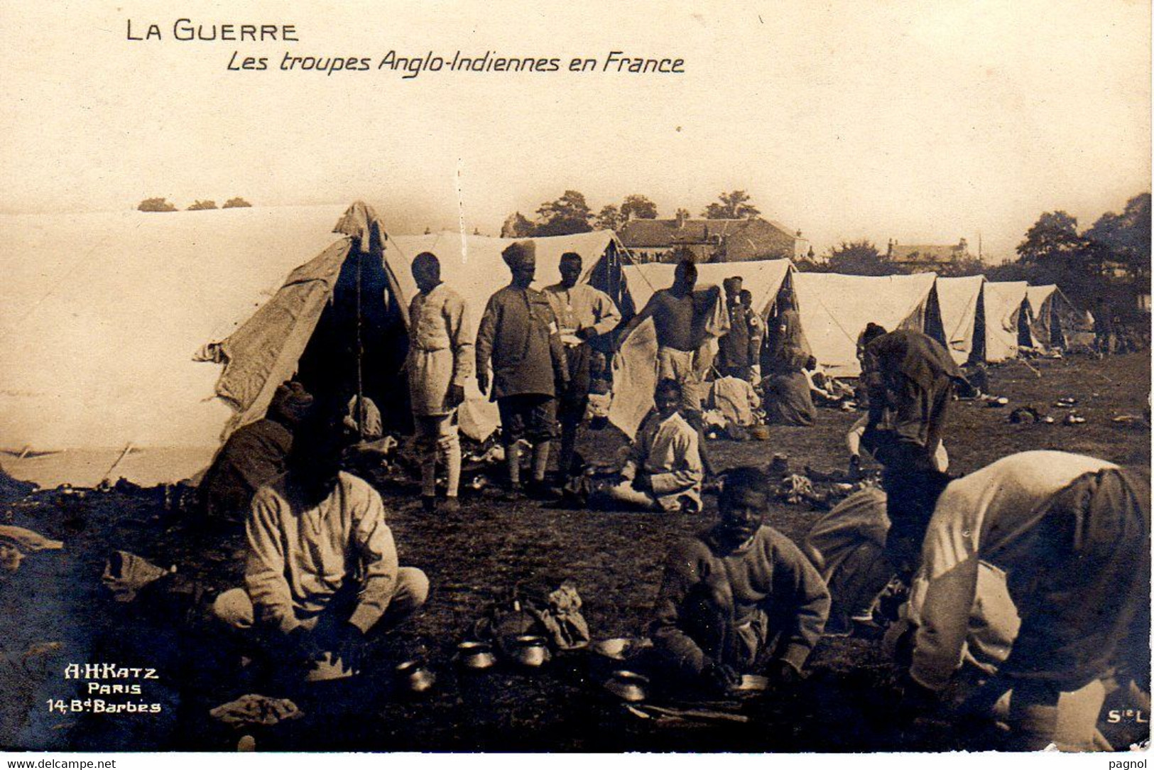 Guerre 14-18 : Armée Indiennes : Les Troupes Anglo-Indiennes En France ( Carte-photo ) - Guerre 1914-18