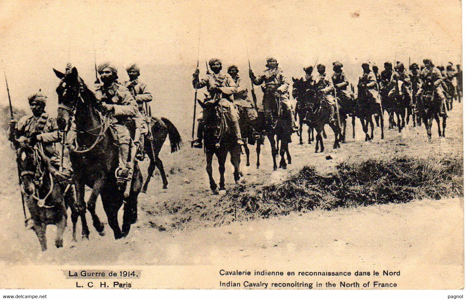 Guerre 14-18 : Armée Indiennes : Cavalerie Indienne - War 1914-18