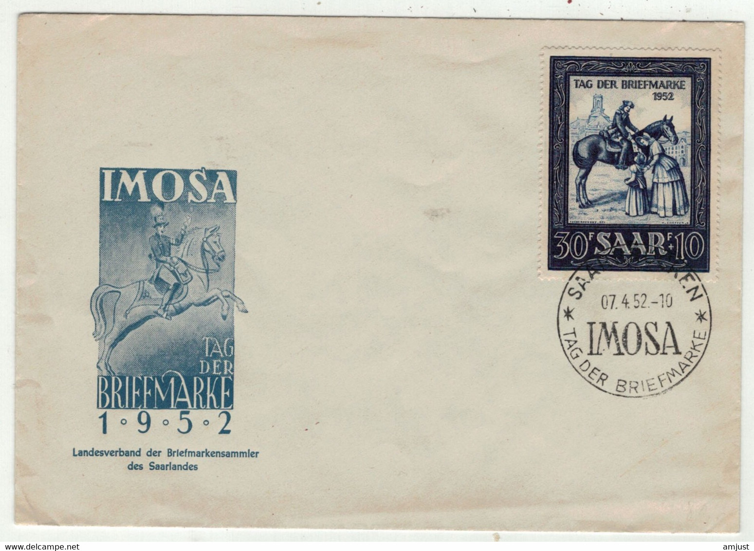 Sarre // Journée Du Timbre 1952- Tag Der Briefmarken - Storia Postale