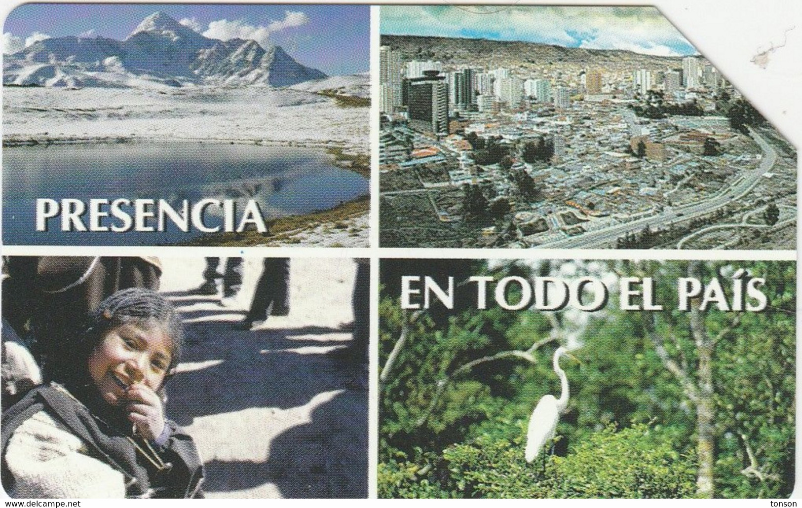 Bolivia, BO-ENTEL-024C, Bs.5.00, Entel, Tamura Card, Montage Of Views , 2 Scans.    >Exp : 31/12/99 - Bolivien