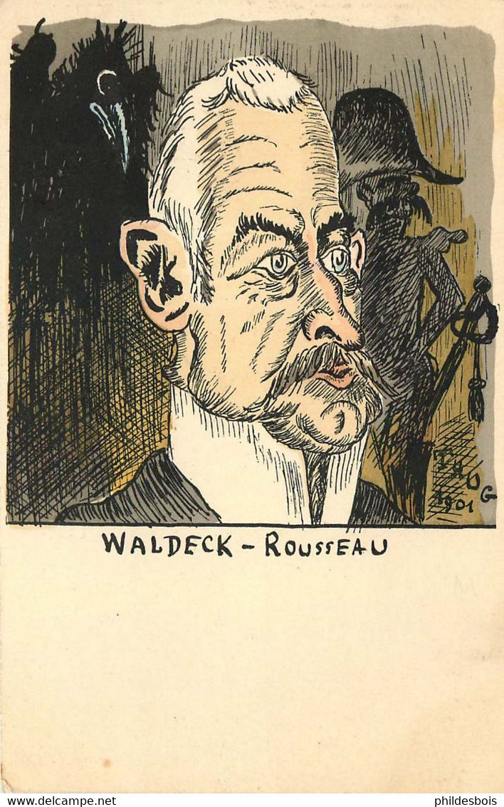 CARICATURE POLITIQUE  ( Illustrateur THUG ) Waldeck ROUSSEAU - Satiriques