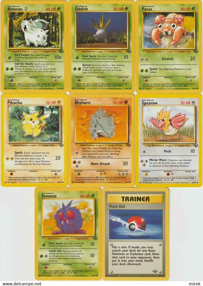 Pokemon (engl.): Jungle Set - Almost Complete (missing 2 Cards); Unplayed - NM/MT; My Collection - Lots & Collections