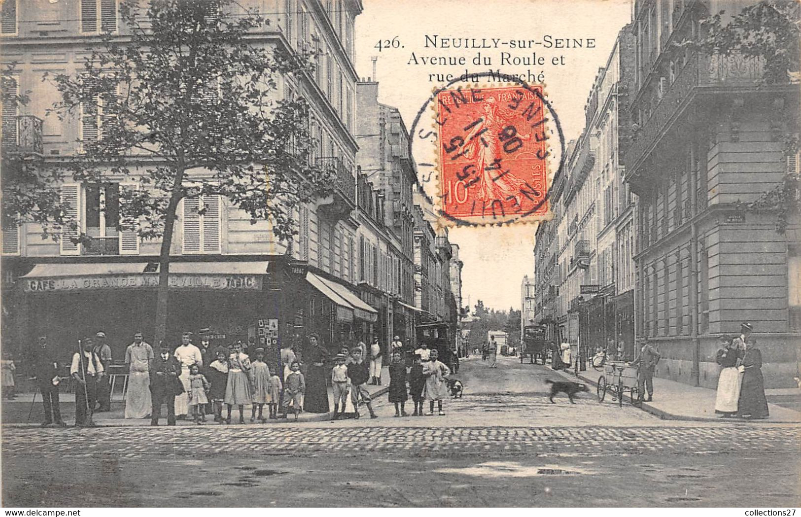92-NEUILLY-SUR-SEINE- AVENUE DU ROULE ET RUE DU MARCHE - Neuilly Sur Seine