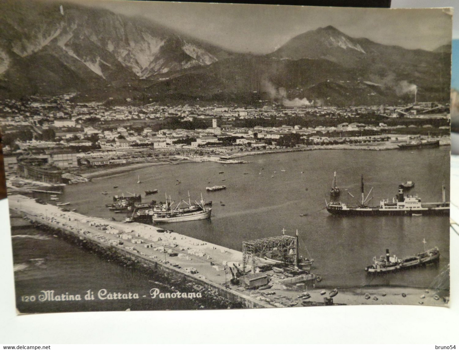 Cartolina  Marina Di Carrara   Prov Massa Carrara  Panorama Porto 1964 Navi - Carrara