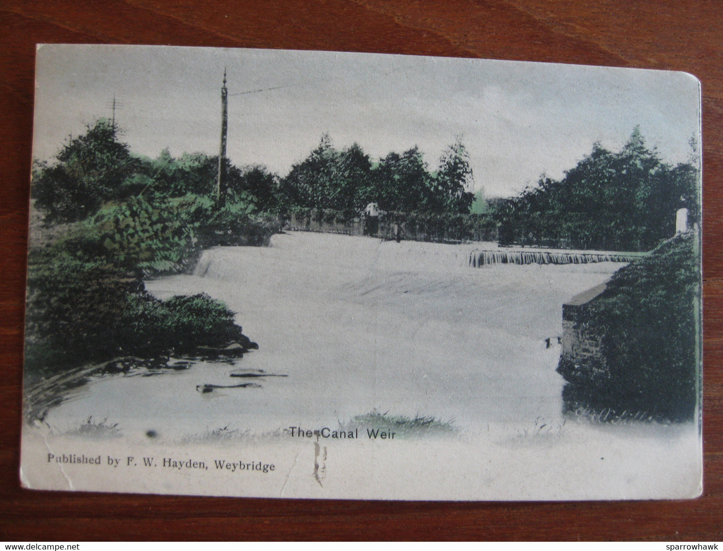 The Canal Weir, Weybridge, Surrey - Posted 1905 - Surrey