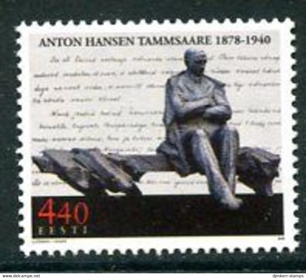 ESTONIA 2003 Tammsaari Anniversary   MNH / **.  Michel 455 - Estonia