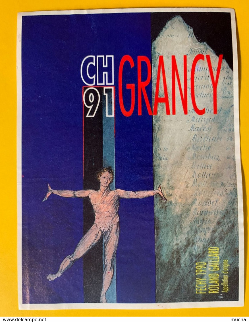 17544 - CH 91 Grancy  700e Anniversaire De La Confédération Féchy 1990 Roland Gaillard - Kunst