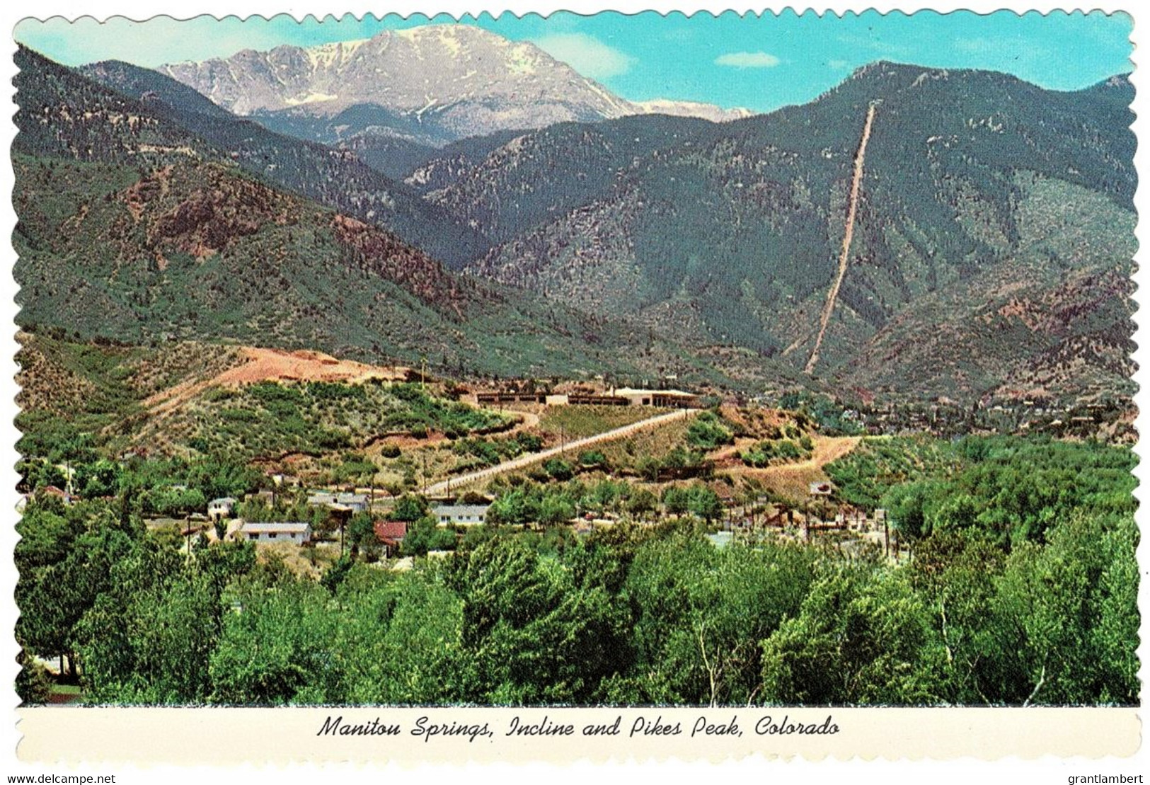 Manitou Springs Incline & Pikes Peak, Colorado, US - With PIKES PEAK HIWAY 1972 Postmark - Rocky Mountains