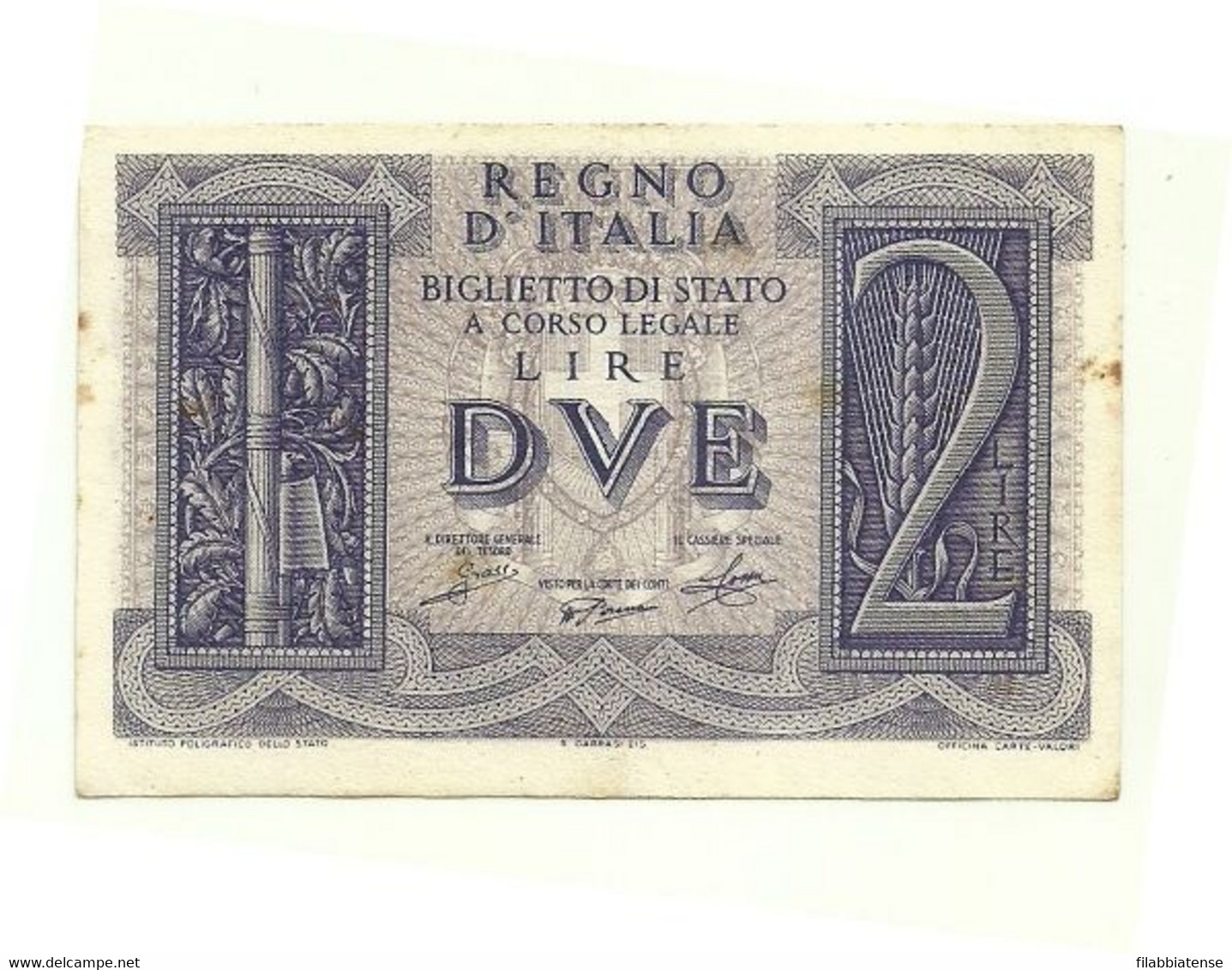 Italia - 2 Lire 1939 Impero    ---- - Italia – 2 Lire