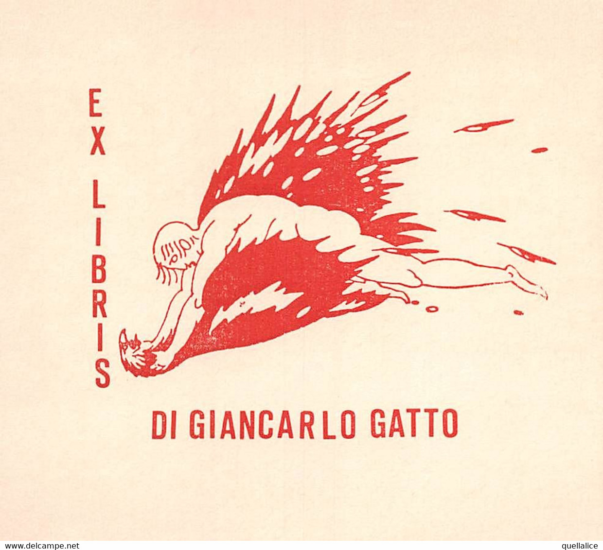 02169 "EX LIBRIS - DI GIANCARLO GATTO" ORIGINALE - Ex-libris