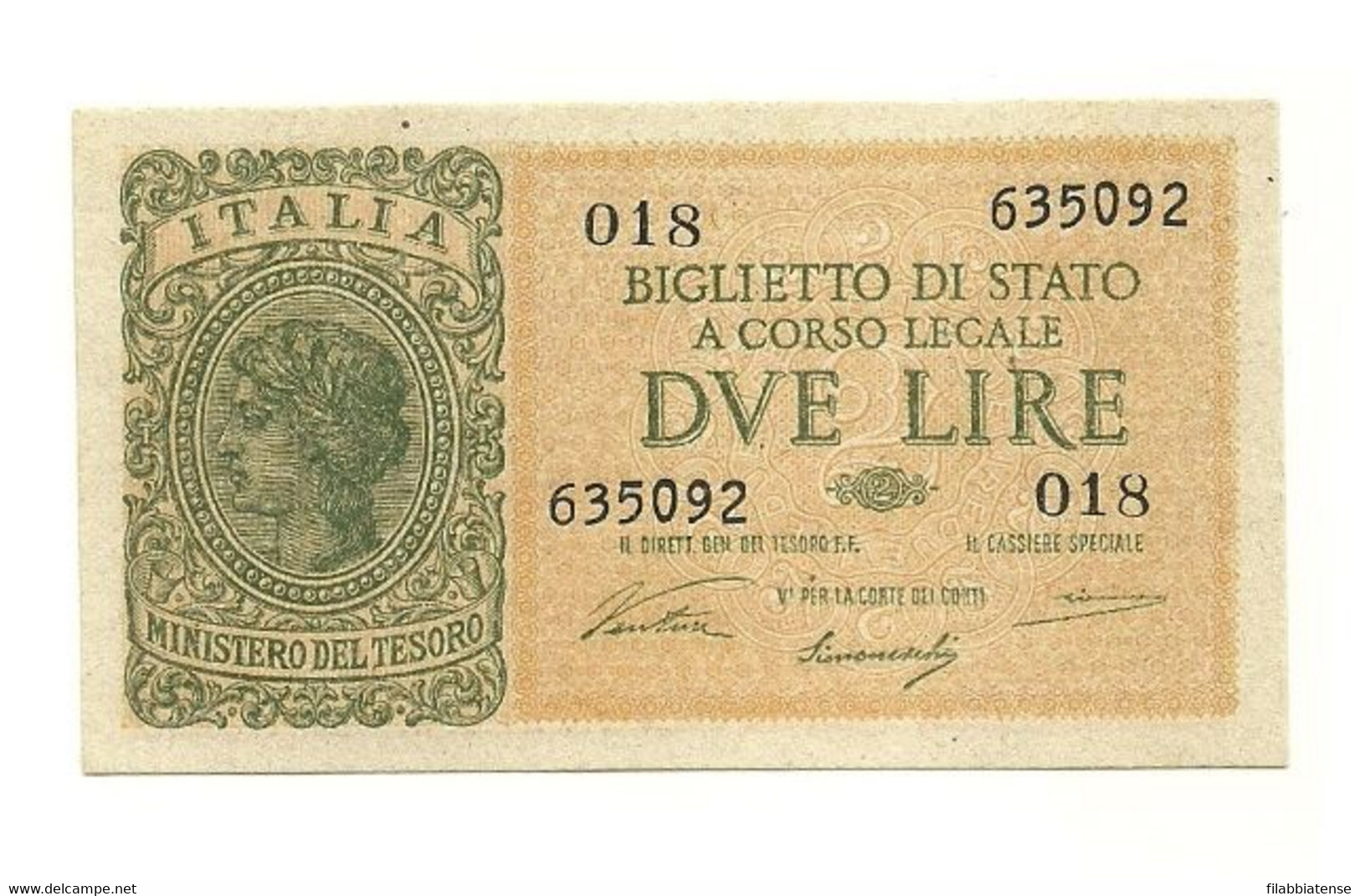Italia - 2 Lire 1944 Luogotenenza     ---- - Italia – 2 Lire