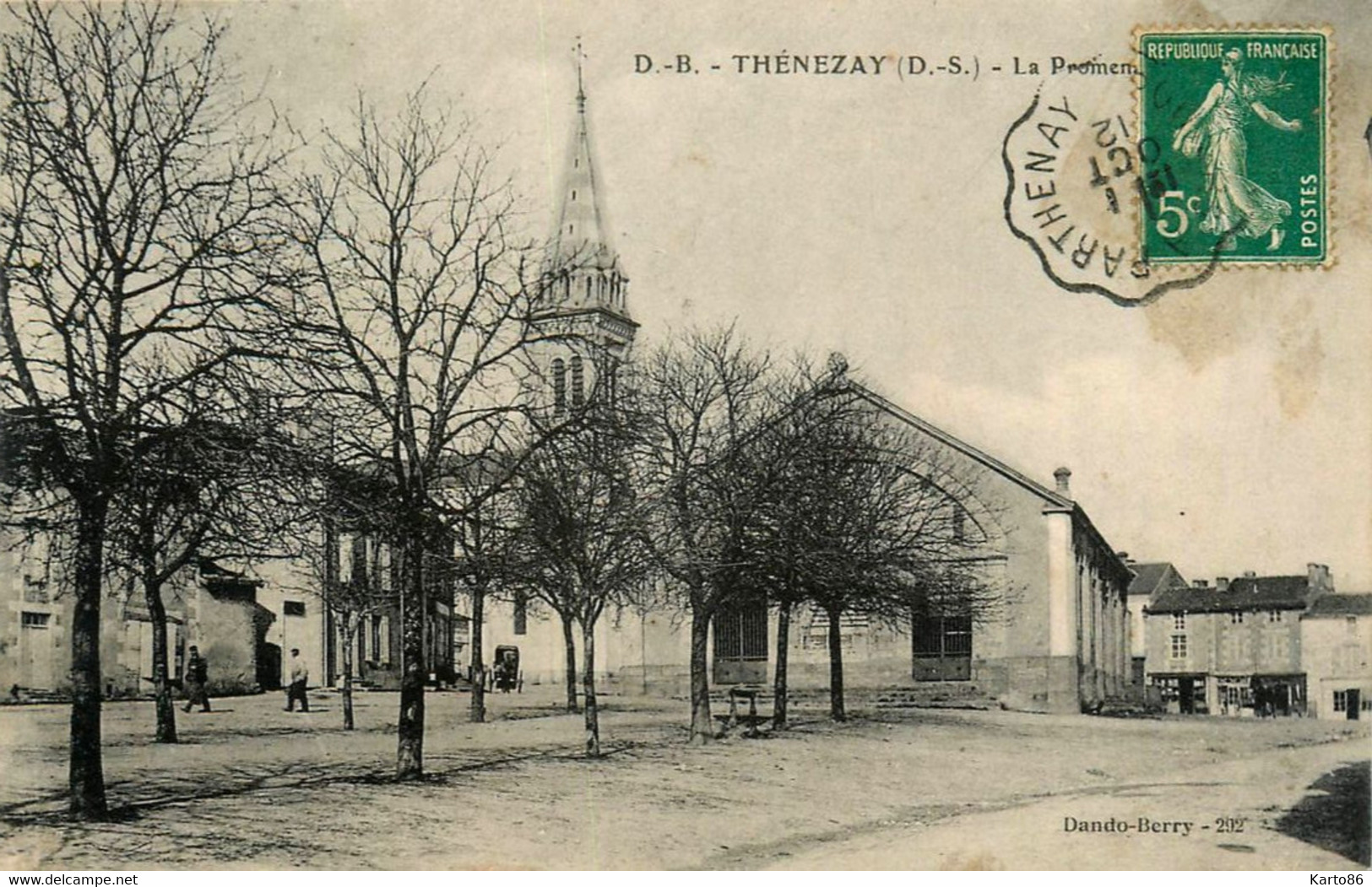 Thénezay * La Promenade * Place Et Rue De La Commune - Thenezay