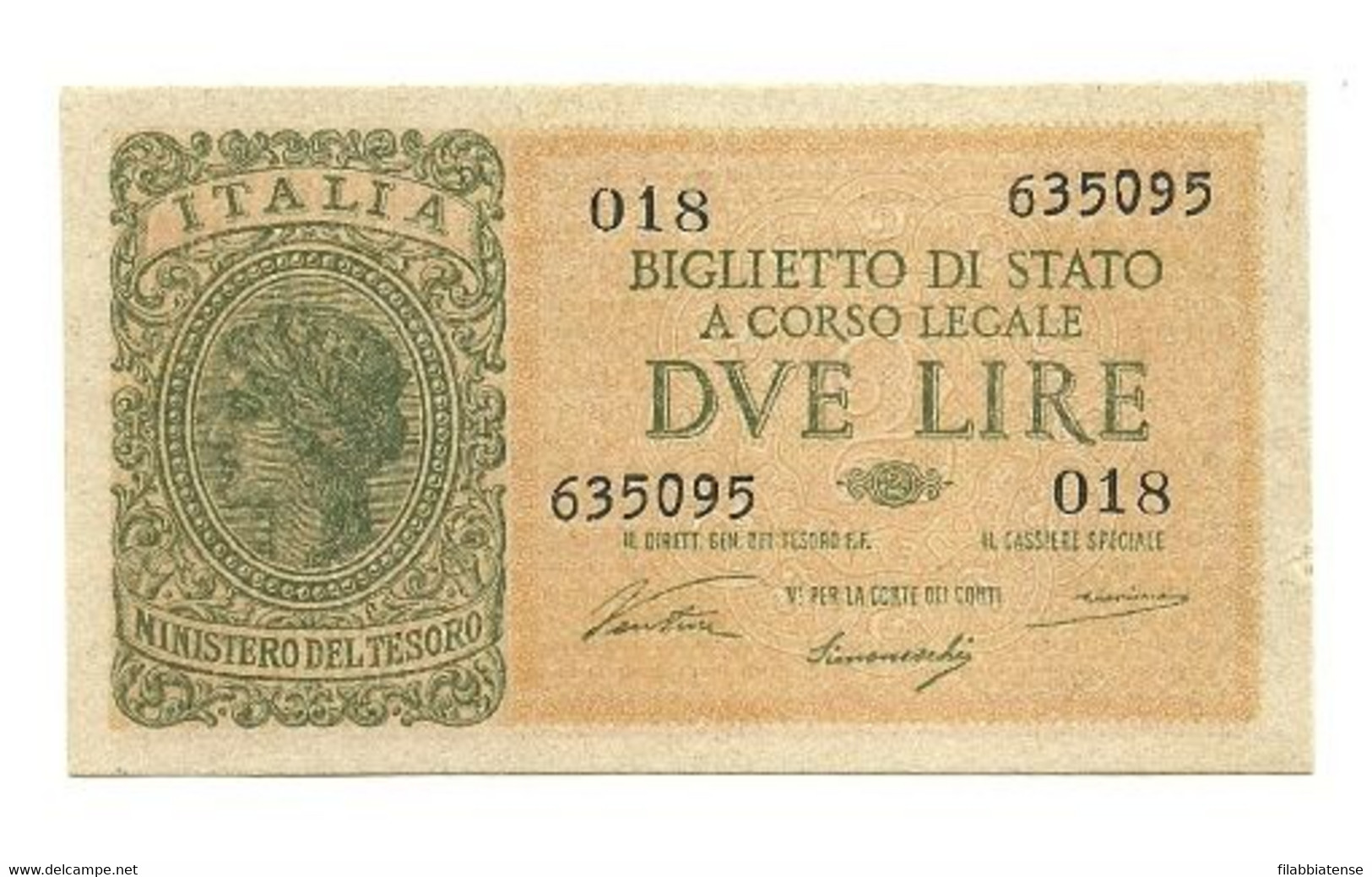 Italia - 2 Lire 1944 Luogotenenza     ---- - Italia – 2 Lire