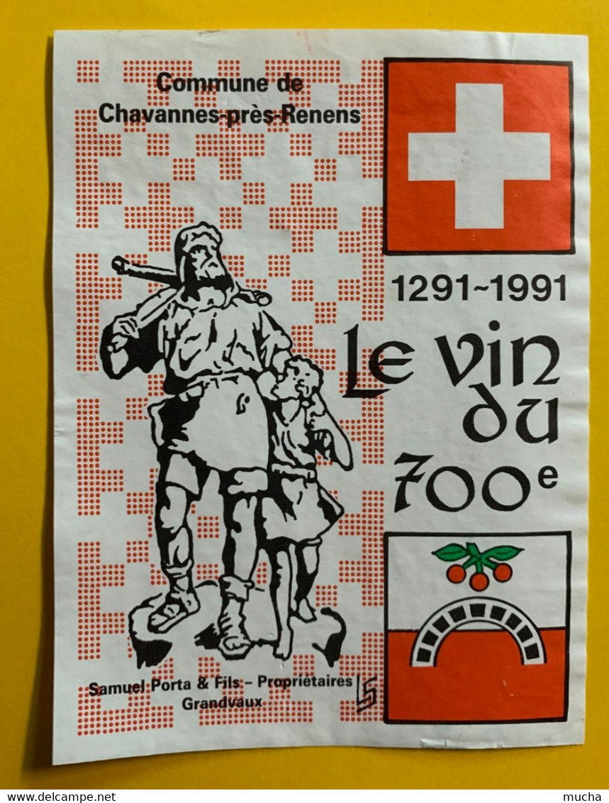 17552 - 700e Anniversaire De La Confédération Commune De Chavannes-près-Renens Samuel Porta Grandvaux - 700 Jahre Schweiz. Eidgenossenschaft