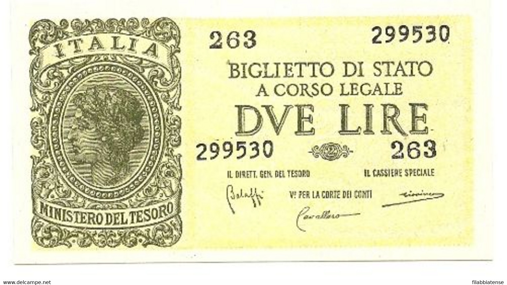 Italia - 2 Lire 1944 Luogotenenza     ---- - Italië – 2 Lire