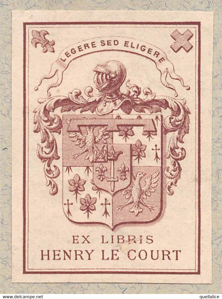 02172 "EX LIBRIS - HENRY LE COURT" ORIGINALE - Ex-libris