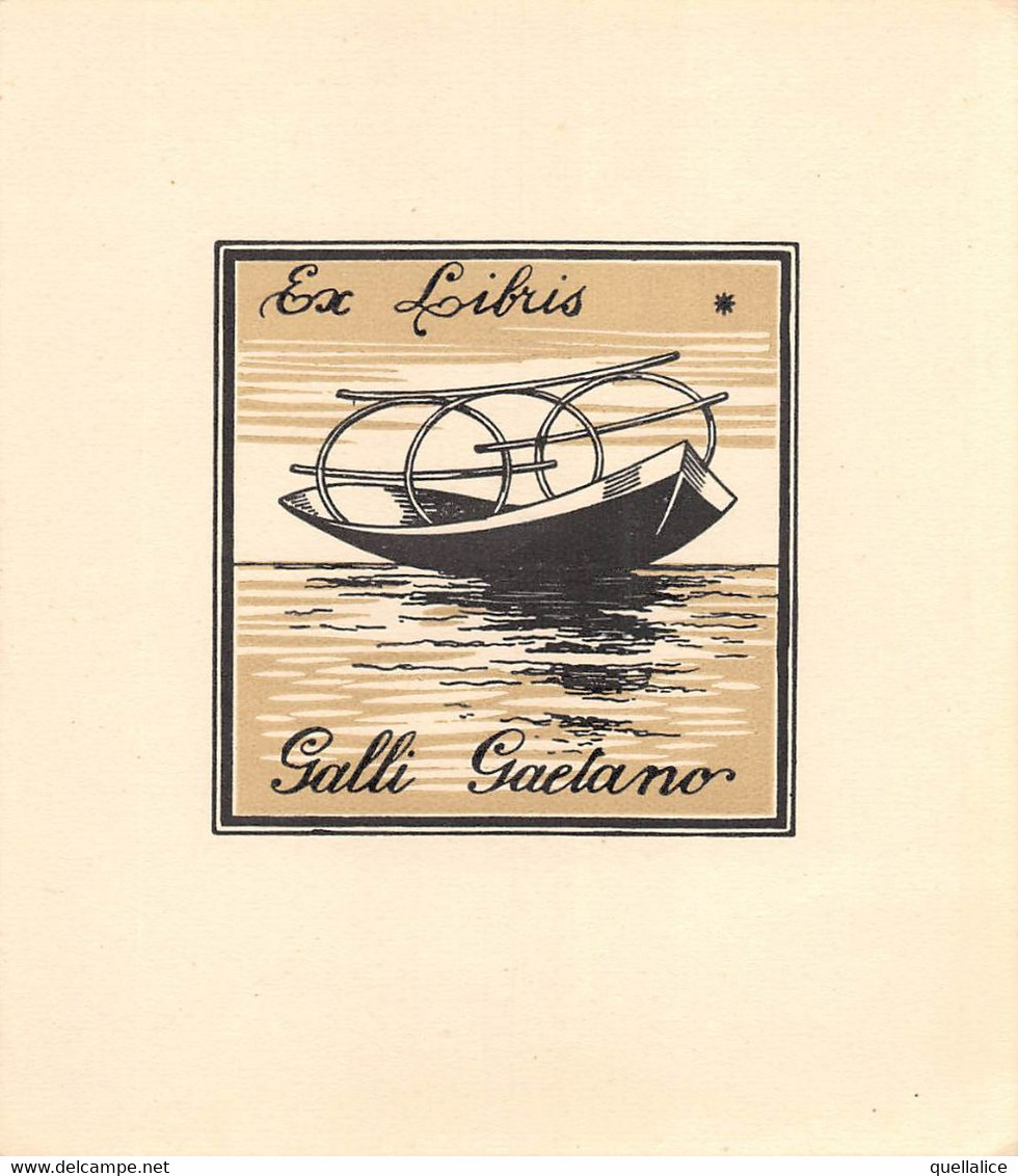 02177 "EX LIBRIS - GALLI GAETANO" ORIGINALE - Ex-libris