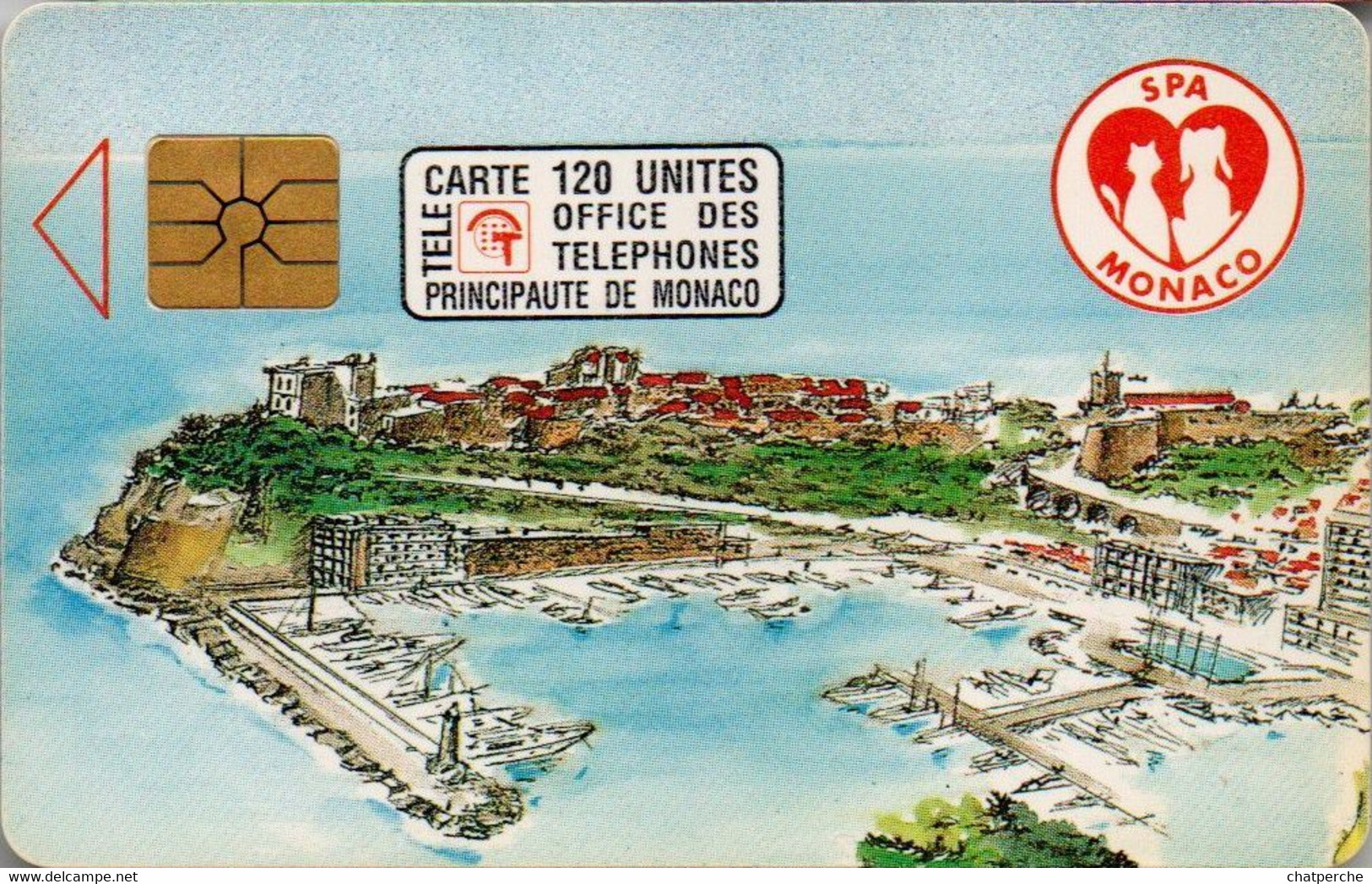 TÉLÉCARTE PHONECARD MONACO OFFICE DES TÉLÉPHONES SPA MONACO PANORAMA PRINCIPAUTÉ 120 UNITÉS UTILISÉE - Mónaco