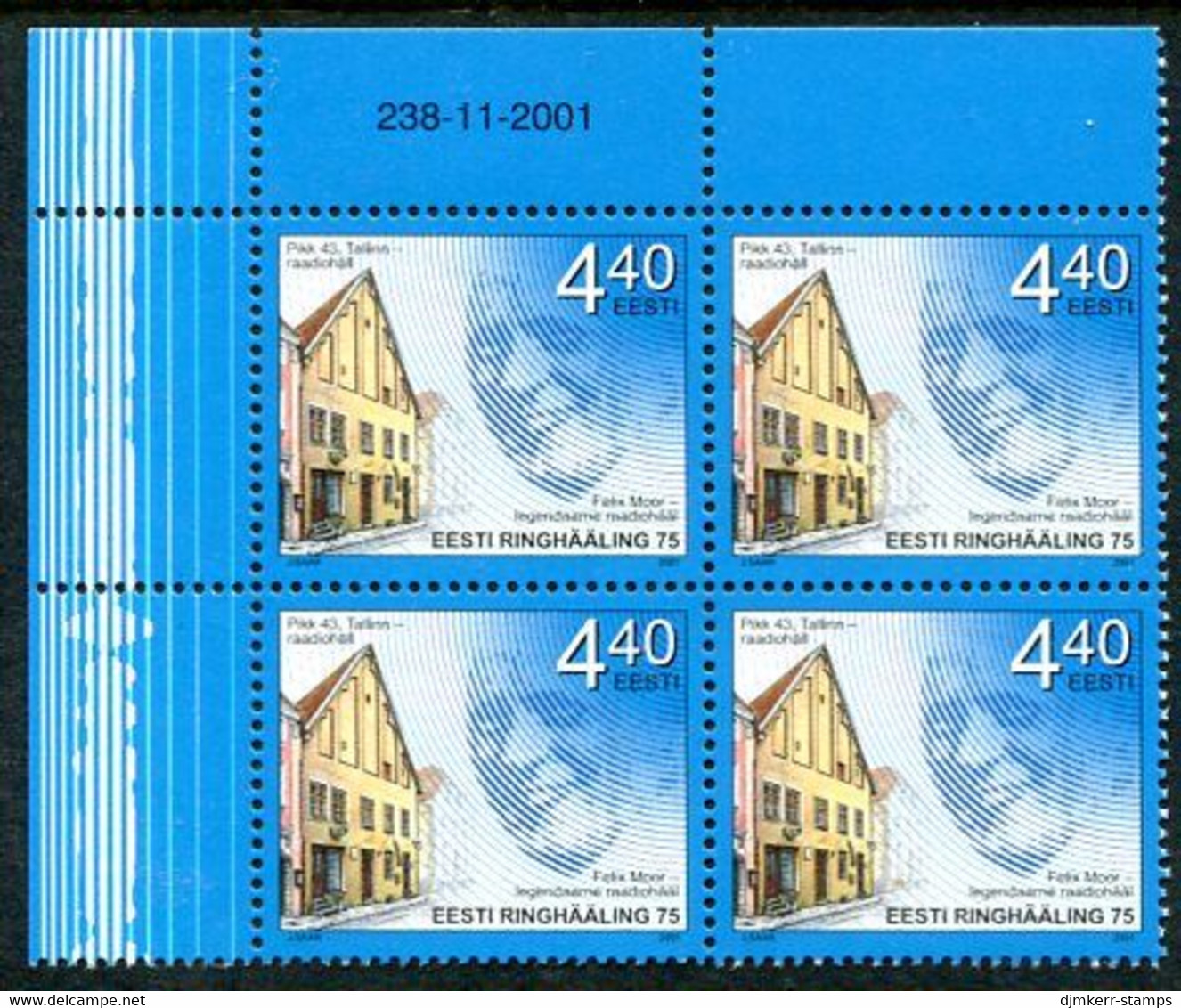 ESTONIA 2001 Radio Anniversary Block Of 4   MNH / **.  Michel 425 - Estonia