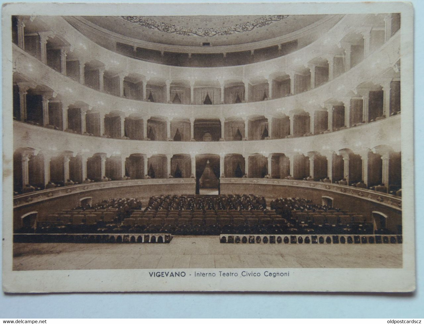 Italy 10283 Lombardy Pavia Vigevano 1936 Interno Teatro Civico Cagnoni Theater Ed. Ris. Tosi Prospero - Vigevano