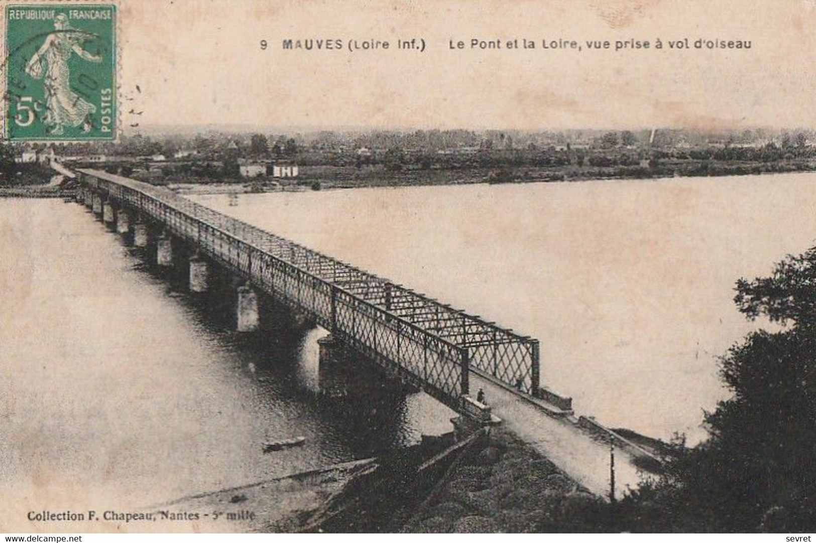 MAUVES. - Le Pont Et La Loire, Vue Prise à Vol D'oiseau - Mauves-sur-Loire